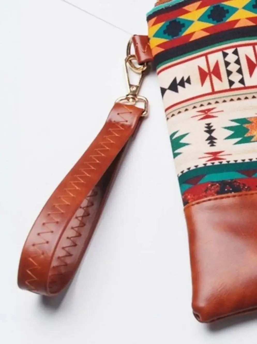 Aztec Print Clutch Wristlet